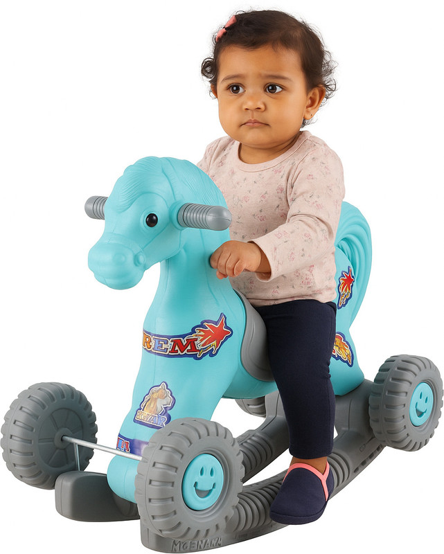 TOYPROFESSOR 2 in 1 Baby Horse Rider Rocker for Kids 1-3 Years Birthday Gift for Kids(Green)
