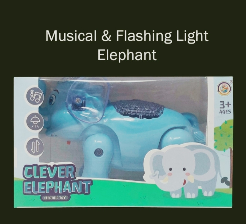 SOPALI Appu clever musical & light Elephant toy(Blue, Pink, Green)