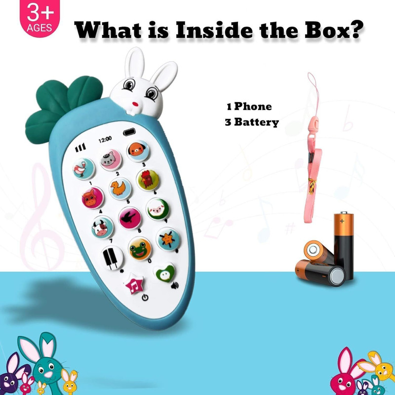 indiyana fashion Toy-shine Cell Phone Baby Toy for Toddlers and Young Children with Unique Button(Blue)