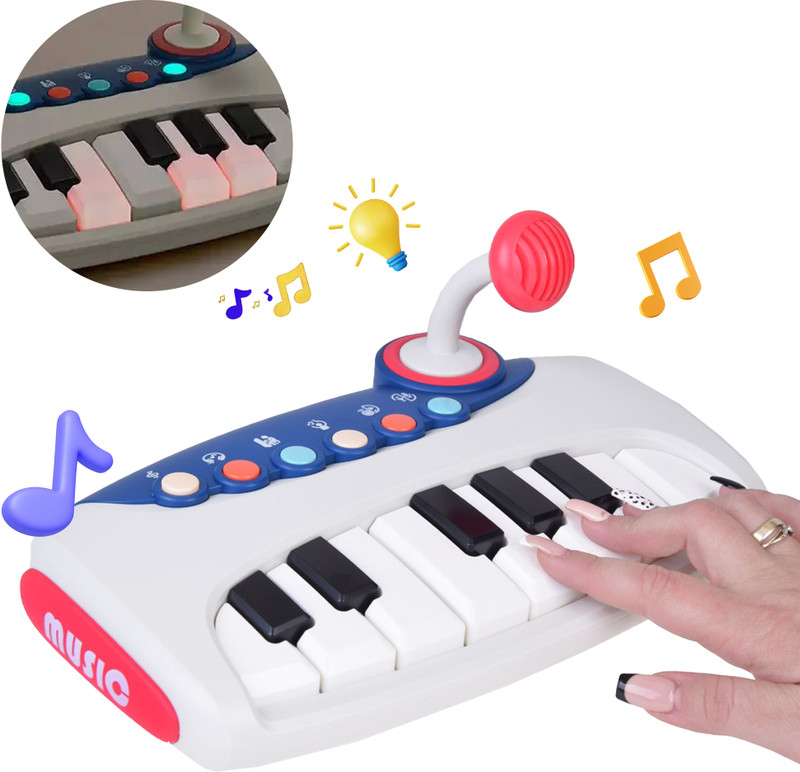 KIDOLOGY Electronic Piano Musical Instrument Toy for Kids Ages 3+ (Multicolour)(Multicolor)