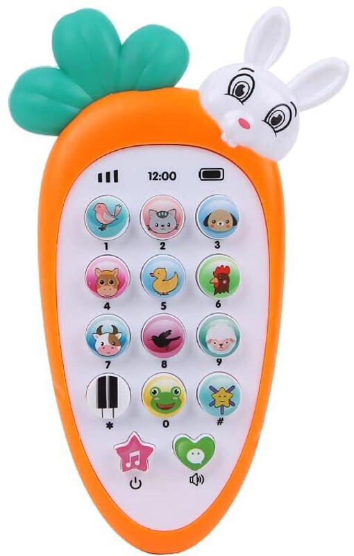 Eclet 1 Style Cute Rabbit Face Pretend Play CellPhone Toy for Kids,Toddlers with Music(Multicolor)