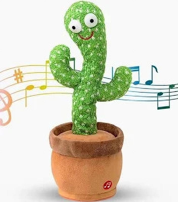 TAPUJI Dancing & Singing Cactus with Voice Recording & Repeat Words Kids Toy(Green)