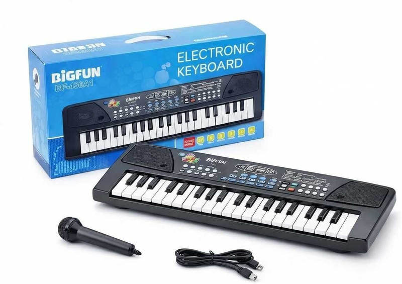 Zintargo Piano Keyboard Toy 37 key piano toy for kids keyboard(Black)