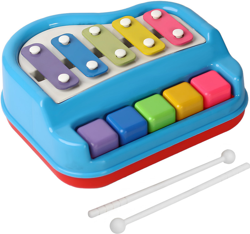Angel Kids 2 in 1 Xylophone and Mini Piano for Kids Educational Musical Instruments Toy(Multicolor)
