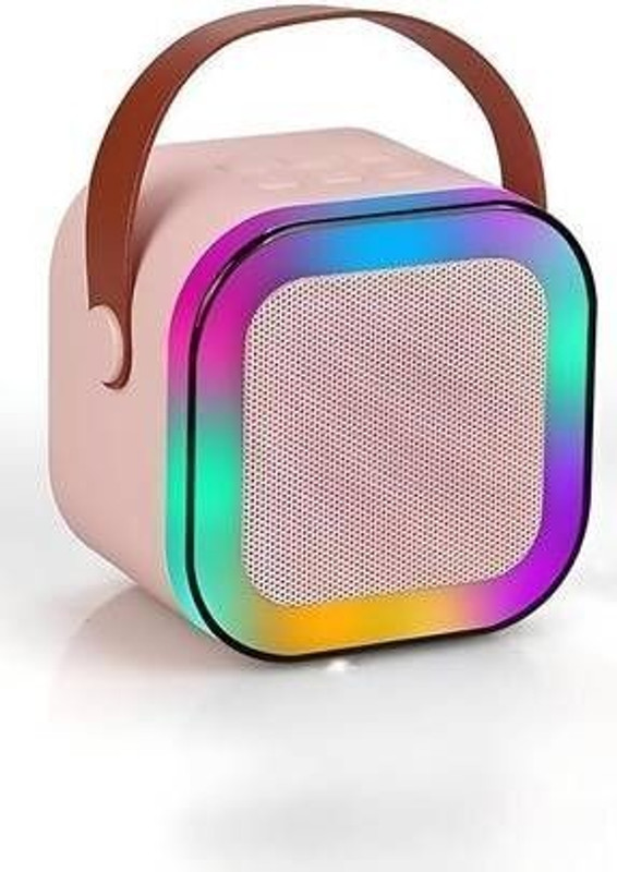 My Baby Love Portable RGB LED Wireless Bluetooth Speaker with Carry Handle(Pink)