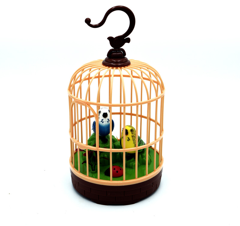 Decor Nest Birdcage Toys, Chirping & Wings Fluttering Parrot(Multicolor)