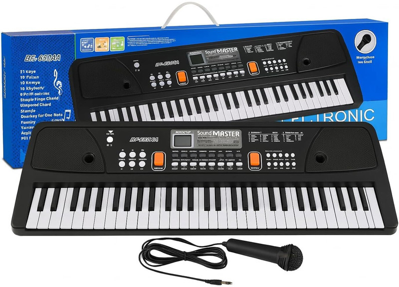 Toofun 61-Key Electronic Piano Keyboard for Kids(Black)