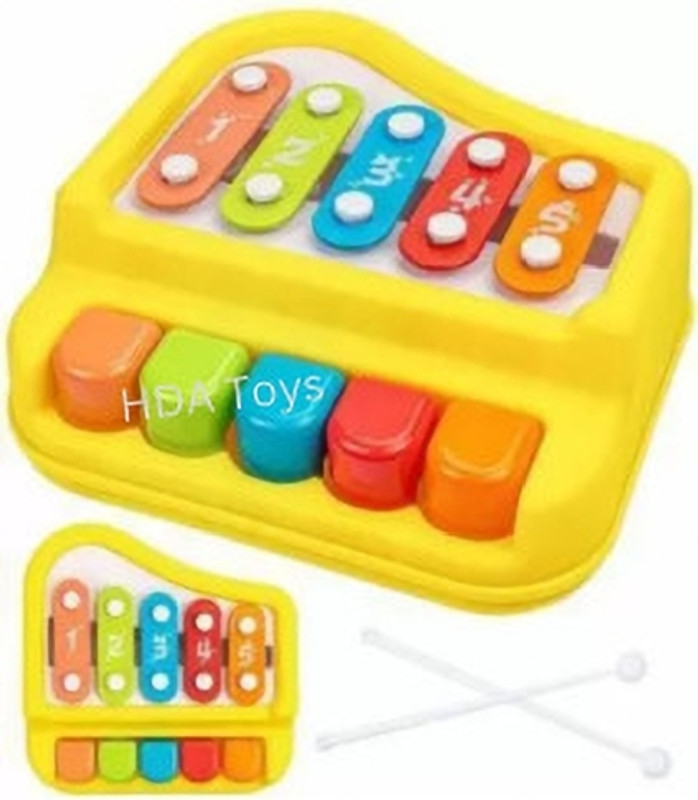 Adhira Toys Baby Xylophone Musical Toys 2in1(Multicolor)