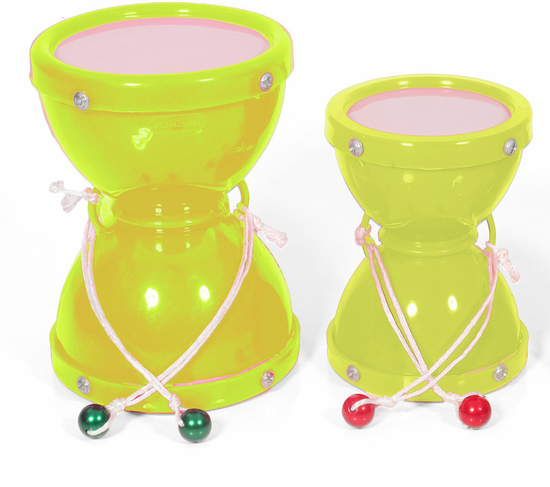 khushi enterprise Musical Toy Damru Set, Small ( 7 x 8.2 cm, 50g ), Medium ( 8.3 x 10.2 cm, 60g )(Multicolor)