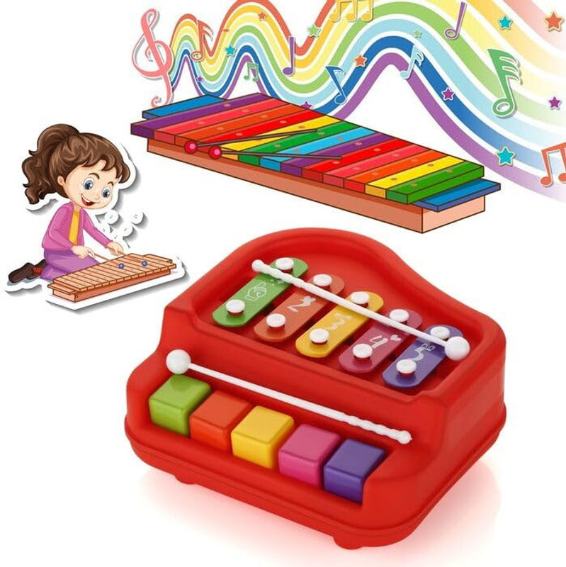 SHRI KHATU SHYAM TRADER 1Pc MUC 1 Mini Piano & 2 Mallets, for Babies Girls Boys(Multicolor)
