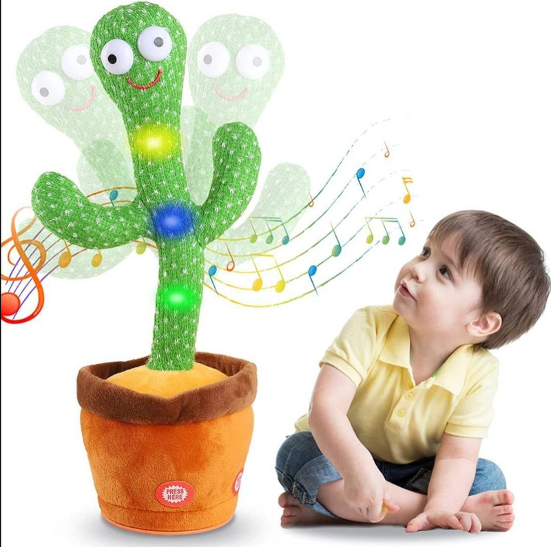 RKUnique Dancing Cactus Toy Taking Repeat Singing toy 120 Songs (Green)(Green)