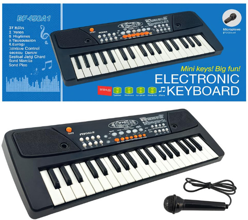 bnnnnb Piano Keyboard for Kids Keyboard with 37 keys 8 Tones, 8 Rhythms & Power Option(Multicolor)