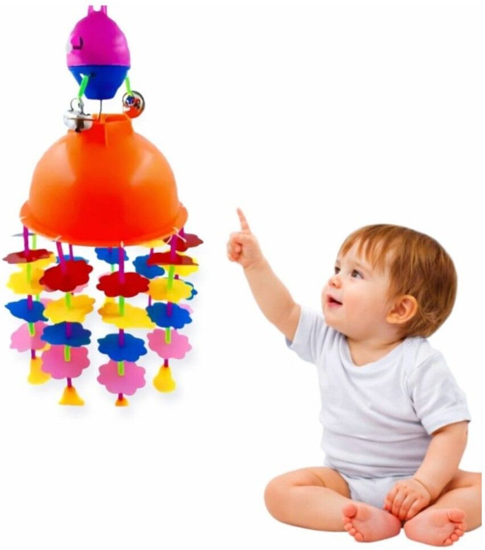 SufyQuens Baby Hanging Jhoomer Rattle Toy Multicolor Musical Bell for Infants Crib Pram(Multicolor)