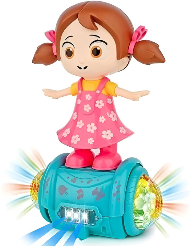 Littlin Rotating Musical Fashion Girl Toy with 5-D Lights and Sound(Multicolor)