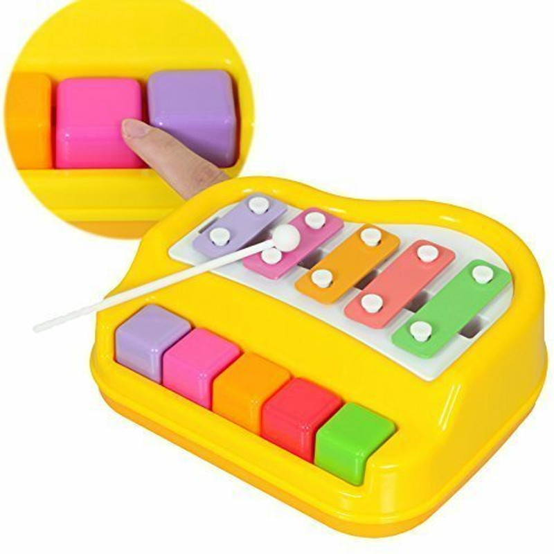 RutuFF Musical Xylophone and Mini Piano, Non Toxic, Non-Battery, Assorted Color(Multicolor)