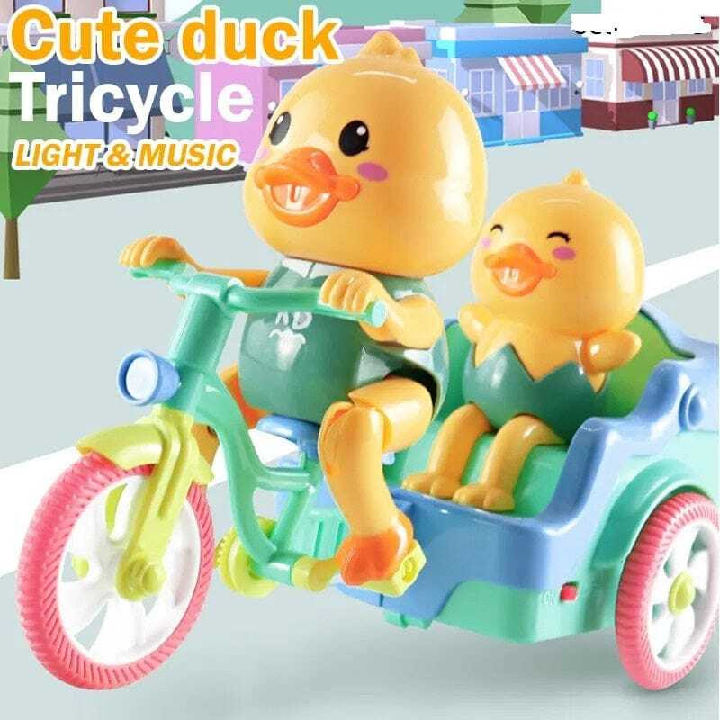 SOPALI Cute Tricycle Duck & duckling Musical toy(Multicolor)