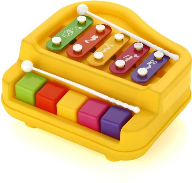 RUMI INTERNATIONAL 2 in 1 Piano with Xylophone(Multicolor)