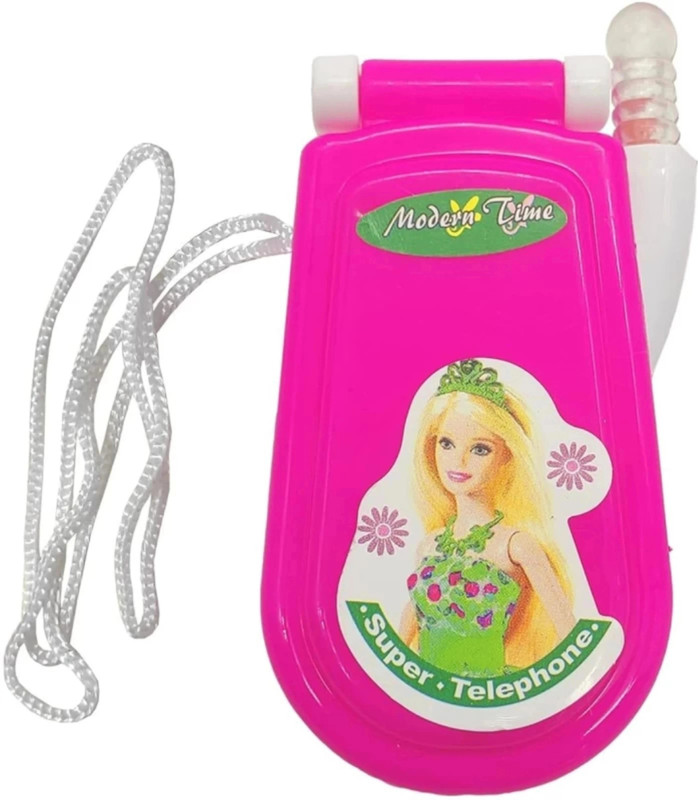 RIYESTO TOYS Kids Mobile Toys Musical Mobile Phone Toy With Lights & Hanging Rope.(Pack Of 2)(Pink)