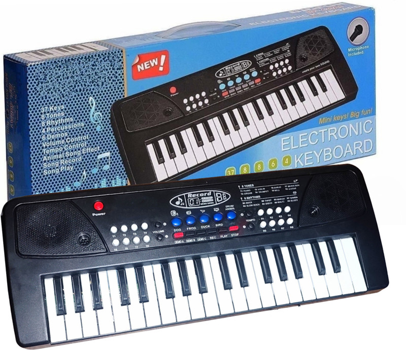 Fegs saifi ji toys 37 Keys Piano Keyboard for Kids Musical Instrument Gift Children FSJT004(Black)