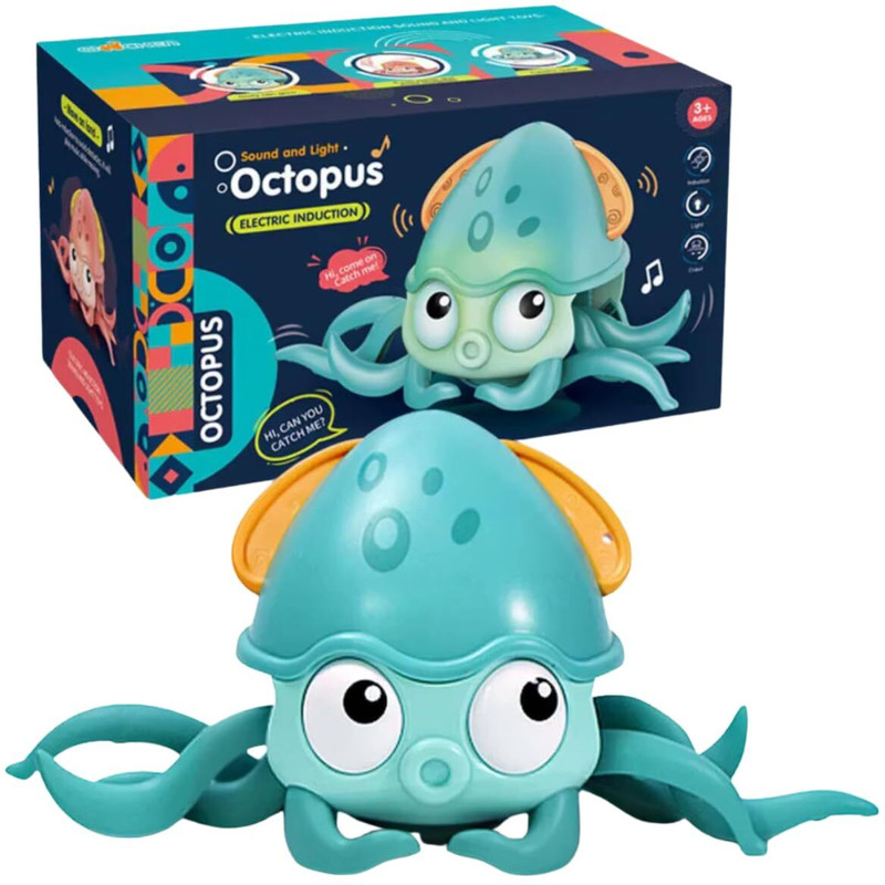iboxie Crawling & Dancing Octopus Toy for Babies (0–18 Months)(Multicolor)