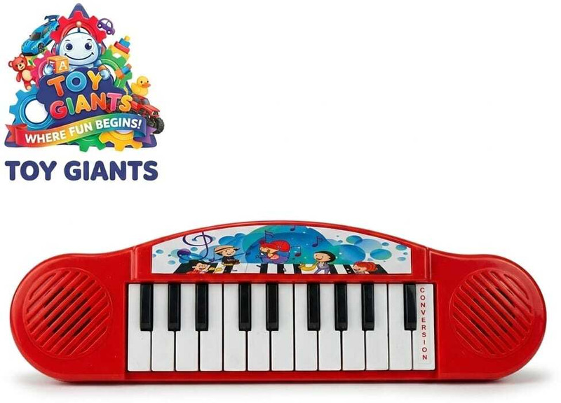 Toy Giants Multi-Functional Kids Keyboard Piano Toy with Music & Sound, Battery Operated(Red)