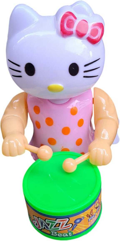 JniL Drum Happy Drummer Toy with ColorfulDancing Action Funny Key-Operated(Multicolor)