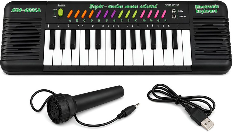 srikash 32 Keys Piano Toy with Mic, USB Cable & Sound Recording Keyboard(Multicolor)