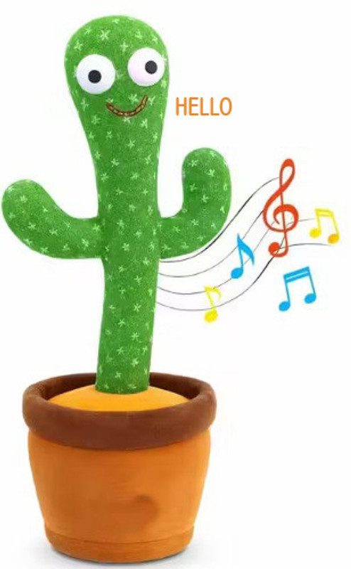 BERA ELECTRICAL Interactive Dancing Cactus Singing & Recording Toy for Kids(Green)