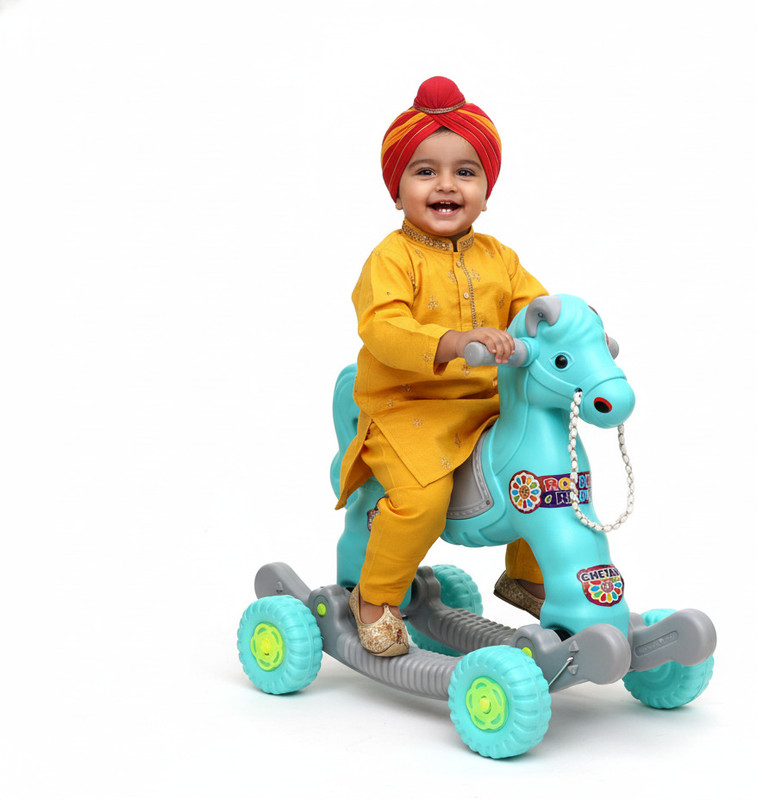 TOYPROFESSOR Baby Horse Rider and Rocker for child Age 1-3 Birthday Gift for Kids rideon toy(Green)