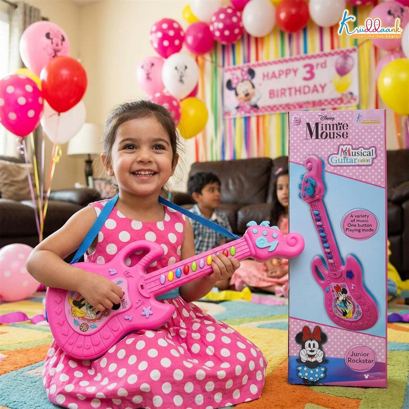 DISNEY Princess Musical Guitar - Toddler Friendly Junior Rockstar(Multicolor)