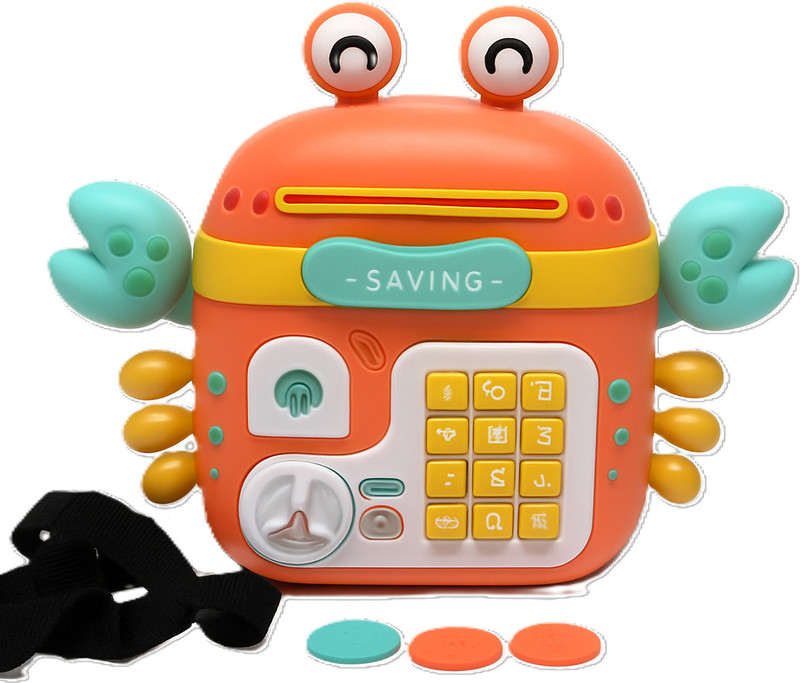 Pumpkin Toys Pumpkin Toy Crab Piggy Bank (Pink)(Multicolor)