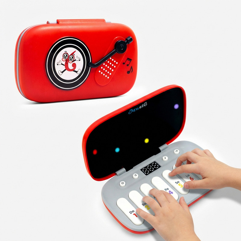 Skaleups Self Learning Mini Portable Musical Piano for Kids(Red)