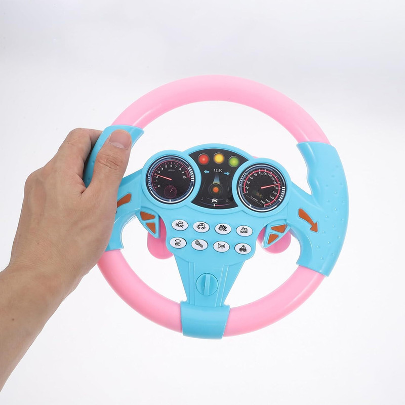 Playvista Steering Wheel Toy Simulate Driving Car Copilot Musical Educational Gift Toy(Multicolor)