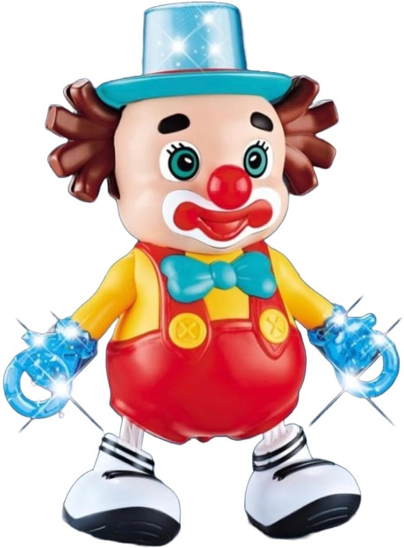 JOYHUB Dancing Clown Joker Toy with Music Lights Funny Moving Toy for Kids(Multicolor)