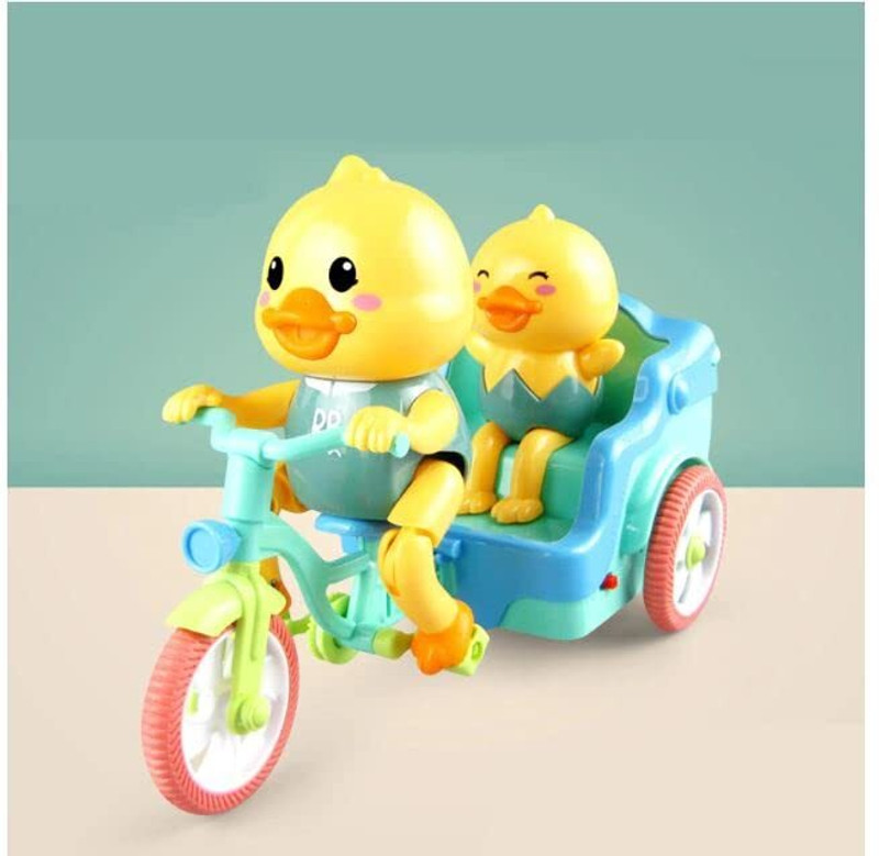 Kiti Kits Battery Operated Tricycle Riding Duck Toy: Lights, Music(Multicolor)