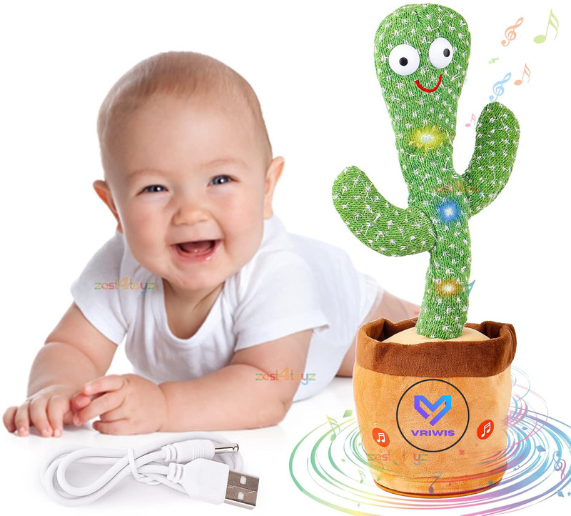 VRIWIS Dancing Cactus: Record, Mimic, and Sing(Green)