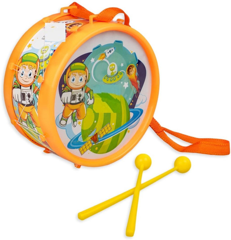 Dwarkathis Creation Kids Musical Drum Toy with Sticks & Strap(Multicolor)