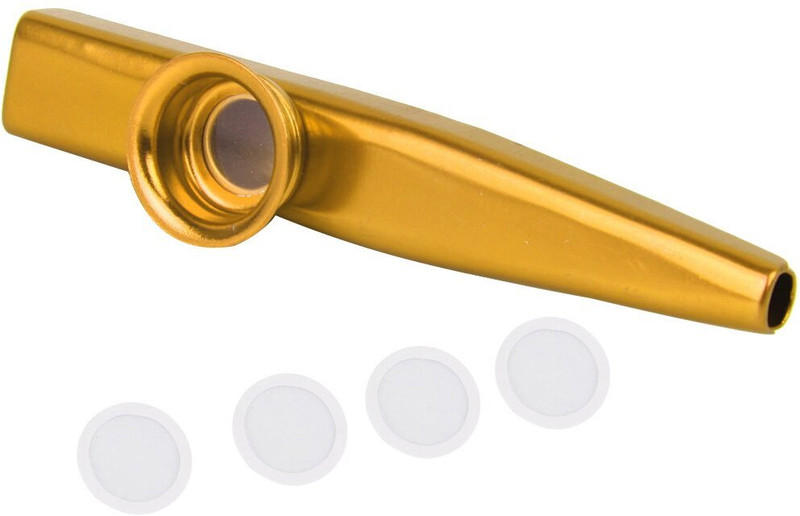 Rrimin Professional Aluminium Kazoo (Golden) – Easy-to-Play Wind & Humming Instrument(Gold)