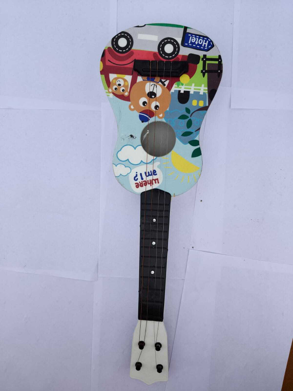 Kmc kidoz Combo Guitar with 4 Strings for Rockstar Kids Boys Girls Age 3+(Multicolor)