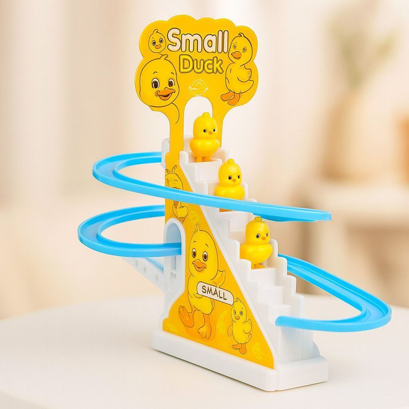 Lord Ambitious Duck Slide Track Set Toys Ducklings Stair Climbing Toys Lights and Music for kid(Multicolor)