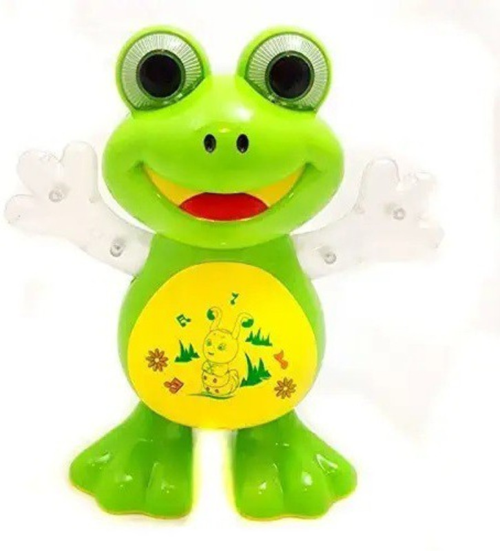 Goyal's Dancing Frog Toy with LED Lights Flashing and Music(Green)