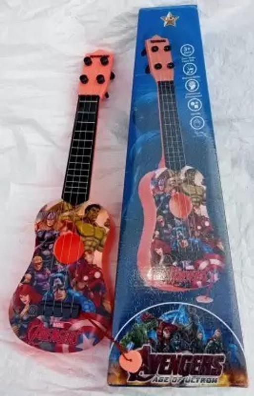 Anushka Toys 4-String Acoustic Guitar Learning (Print May Very)(Multicolor)