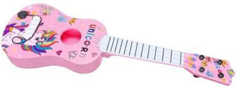 Kmc kidoz New Printed 4-String Acoustic Guitar Learning Kids Toy(Multicolor)