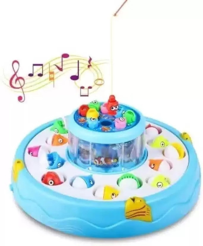 Haulsale Go Fish Catching Game Big with 26 Fishes and 4 Pods With Music & Lights76(Multicolor)