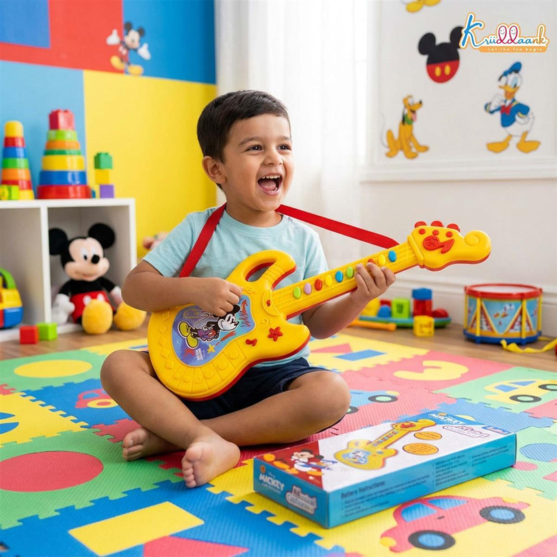 Disney Babies Interactive Musical Guitar for Kids(Multicolor)