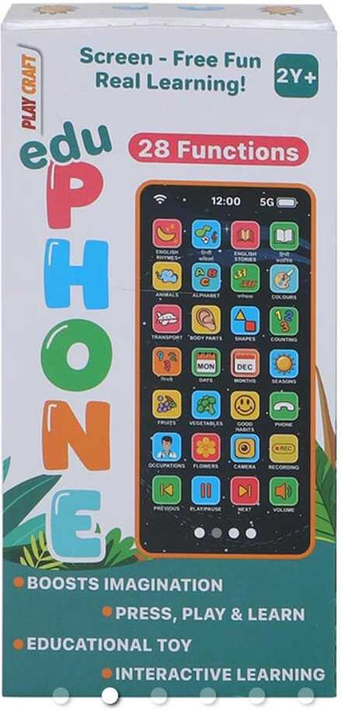 The Horizon Impex Baby Learning Toy Phone with Alphabets Numbers Rhymes Shark Shape Toy(Multicolor)