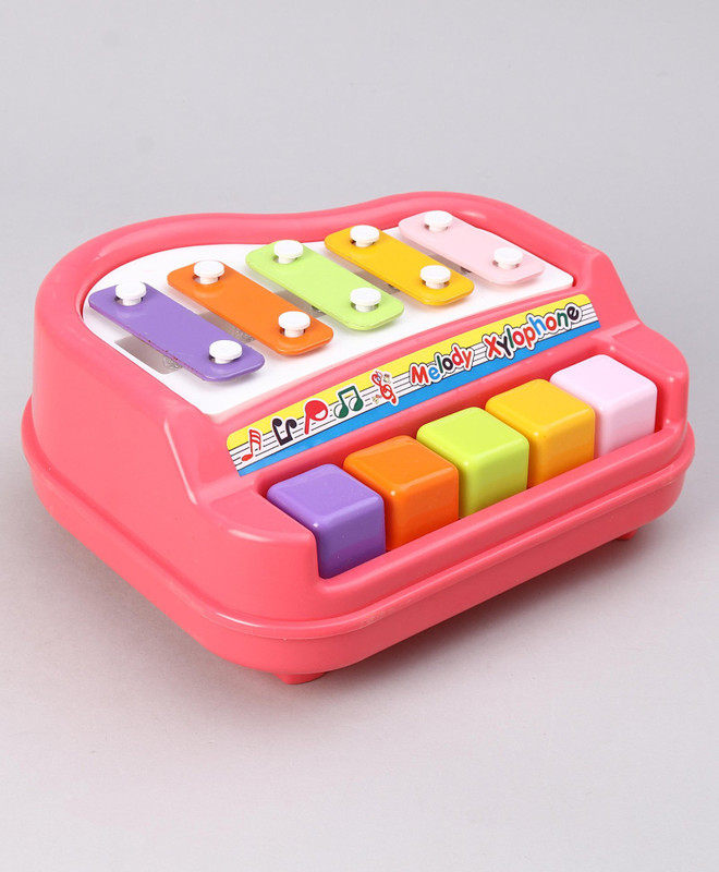 Nafhotoz Xylophone and Mini Piano, Non Toxic Plastic, Non-Battery(Multicolor)