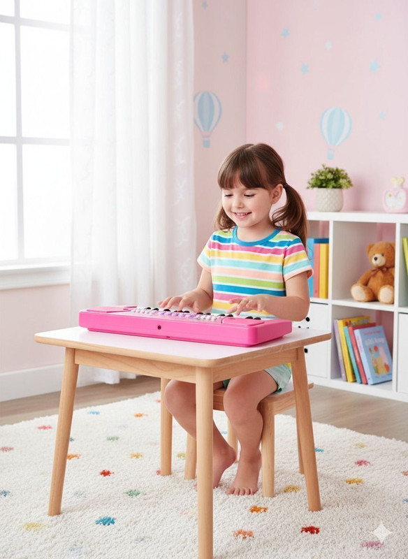 KING TOYZ 37 Keys Piano Keyboard for Kids | Beginners with Mic & Recording Function(Black)