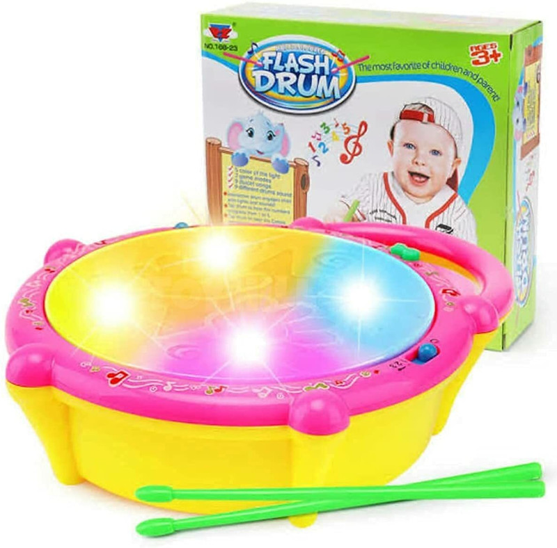 HouseOfCommon Musical Toys for Kids 3D Flash Drums(Multicolor)