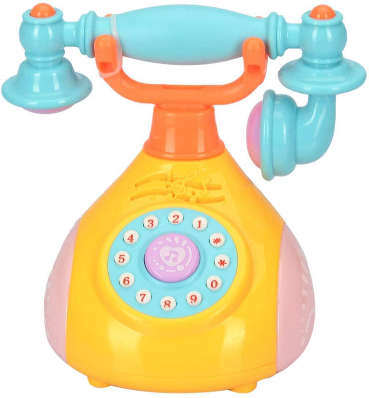 WAKTORO Old Style Kid Toy Landline Telephone Musical Phone Toy(Multicolor)